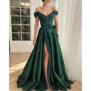 Emerald Green Elegant Prom Dress